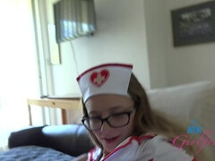 Your new sexy nurse wants your load.