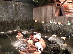 Satisfy fuck my wifey in japanese onsen spa