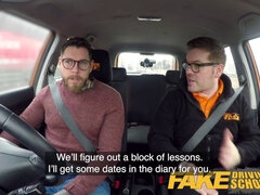 Hot backseat sex with two students: Dean Van Damme and Ryan Ryder