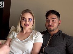 Meaty pecker latino fucks nerdy slut w glasses, director pov blowjob