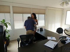 Loan4k. girl cant pay rent but she can tempt loan agent in