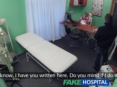 Blonde nurse gives fake hospital sex & takes cumshot in uniform