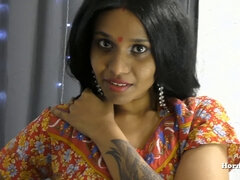 Stepmom Lily teaches how to please her stepson in hot Hindi roleplay