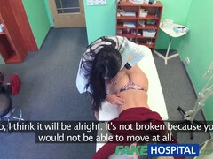 Anna Rose seduces her patient with her fake hospital skills and makes him cum