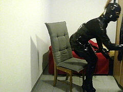 Wica Wii morning arse spreading with latex gloves. Part 2