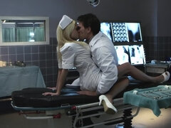 Horny doctor is fucking his hot nurse in the office