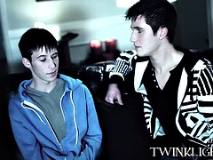 Twink Adrian Layton seduced by young vampire Kain Lanning
