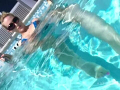 Underwater Busty Babe fucks her man after a swim - Katie Banks