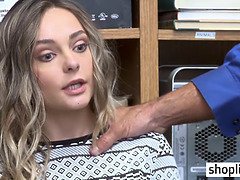 Hot blonde teen tied by cop because she tried to escape