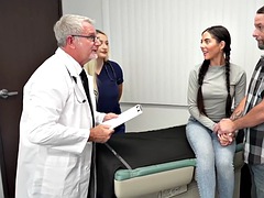 Cuckold watches his wife get fucked by a breeding doctor