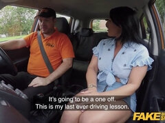 Candi Kayne returns just for a big hard cock in her fake driving school experience