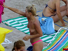Topless Bikini Teens beach spycam Spy cam Hd video