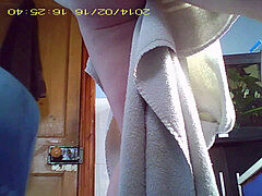 girlfriend bathroom Shower Spy - 2 angles hidden web cam
