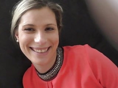 German Sexually available mom gives bj for messy facial cumshot