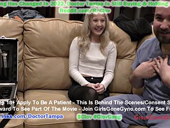Stacy Shepard humiliated during her pre-employment physical as Dr. Jasmine Rose and Nurse Raven Rogue look at a naked body