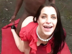 French sexually available mom fucked in the forest by a big cock. Anal sex