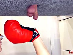 Brave girl smashes balls in new Ballbusting boxing video