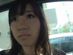 Sexy Azusa Nagasawa car masturbation