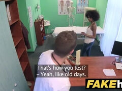 Fake Hospital Doctor gives sexy ebony Brazilian student a hard fucking