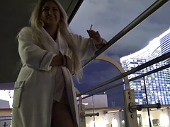 Smoking girl gets fucked after casting