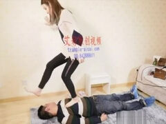 Chinese trampling and face kicking