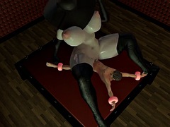 Curvy Lady Dimitrescu rides on the best Resident Evil porn parody