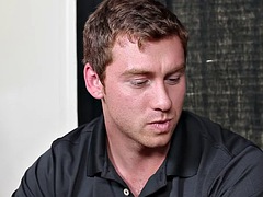 MEN - Cute pornstar Connor Maguire fucks his big red cock in the tight hole of fan Addison Graham