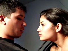 Young american couple makes his first video