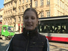 Busty beauty fucks in the Prague centre