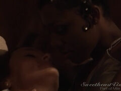 Interracial Lesbian Beauties Kissing and Petting Interracial Scene 3 feat Michelle Lay