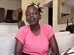 African Casting - Native Model With Huge Tits Fucks White Producer POV