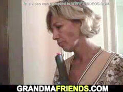 Granny-threesome, old-pussy, mature-threesome