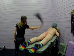 Punishing the inexperienced sub with extreme caning and whipping until subspace is reached