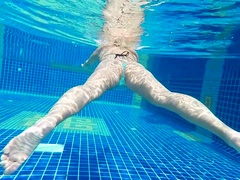 This Blonde Made Me Cum in a Public Pool!