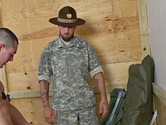 Army stud fucking his roommate on the old mans orders
