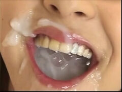 Japanese teenager cutie gets her mouth filled with cum