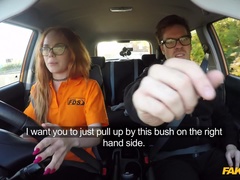 Fake Driving School (FakeHub): Nerdy Ginger Seduces Instructor