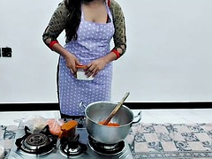 Pakistani village wife fucked in kitchen while cooking with clear hindi audio