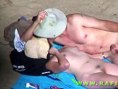 naked Couples Caught fucking on the Beach by hidden cam Camera