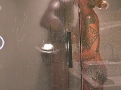 Hotwife in the shower, cuckold