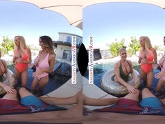 Naughty America Three hotties bang their friend's son in VR - Brandi love