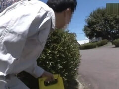 Pleasing Japanese slut perfroming in pissing XXX video in public