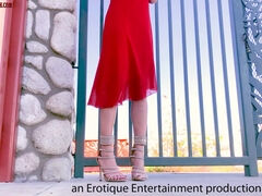 Erotique Entertainment - "Red dress outdoor cum showers - Cumshots