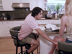 enormous dark-haired mom Helps Daughters BF Study- Melissa Lynn