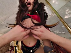 VR Conk Genshin Impact Dehya A sexy Asian Teen Cosplay Parody With Scarlett Alexis In HD Porn