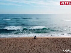 Cunnilingus, Lamer culo, Playa, Rubia, Al aire libre, Afeitado, Flaco, Tetas