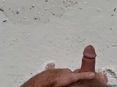 Sand, cock and semen