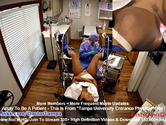 Sexy Latina Melanie Lopez gets a gyno exam from Dr. Tampa on camera