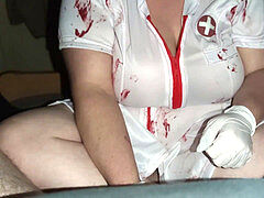 Long nails handjob, bbw nurse, krankenschwester