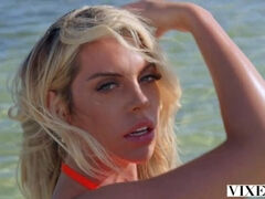 VIXEN Lifeguard Allie hooks up with guest on private beach